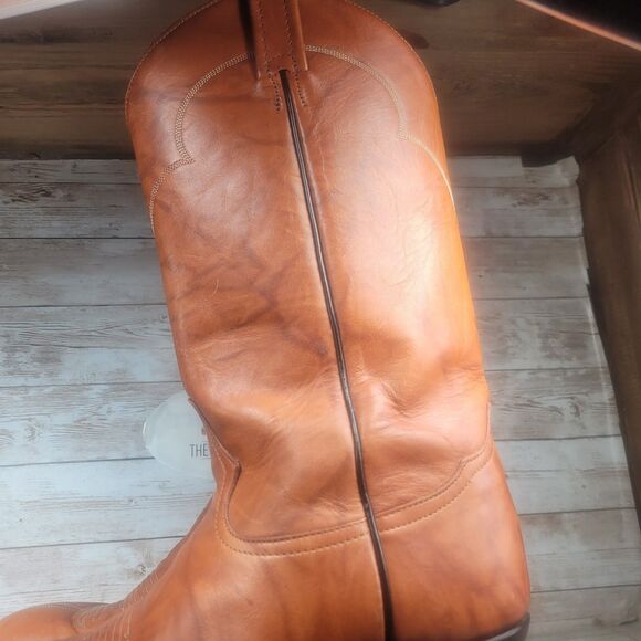 Tony Lama 5084 Men Size 7.5 USA Distressed Brown Western Cowboy Boots main image 4